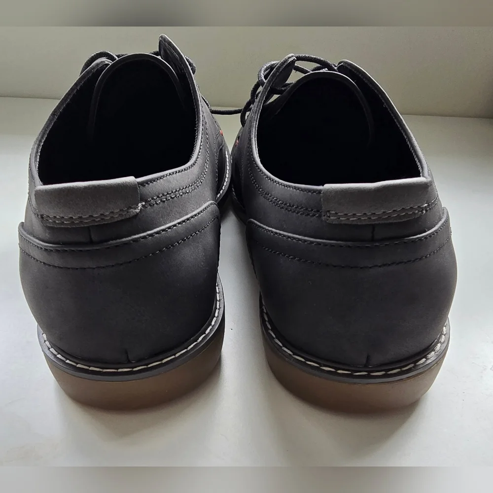 Men's Dress Shoe Retro Casual Suede Black Sz. 11 NEW - Picture 3 of 7